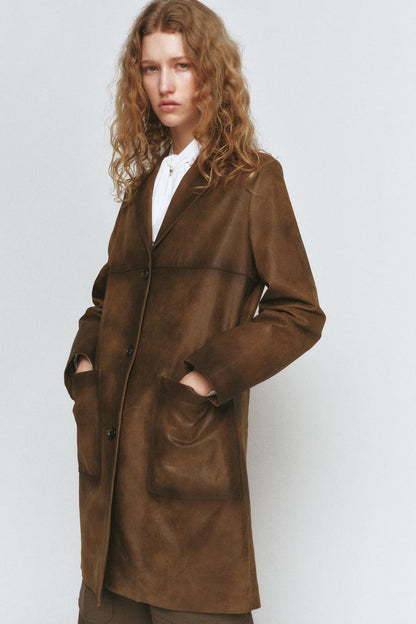 Manteau 100 % cuir ZW Collection Édition limitée