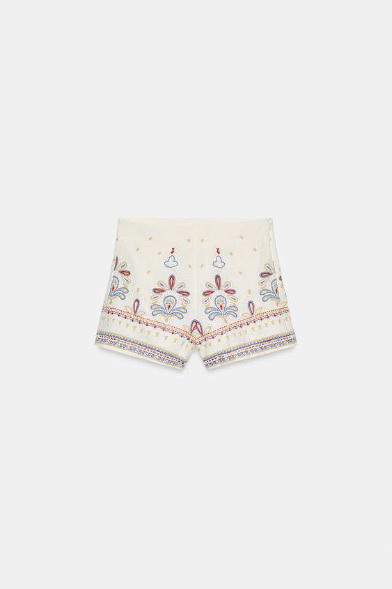 Short brodé