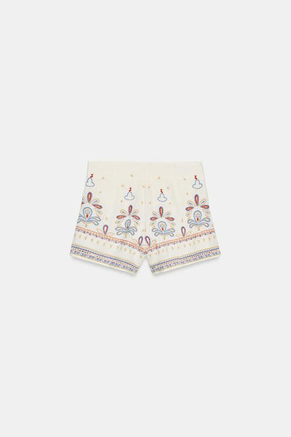 Short brodé