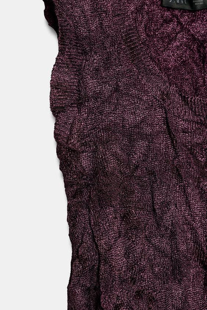 Top en maille effet froissé