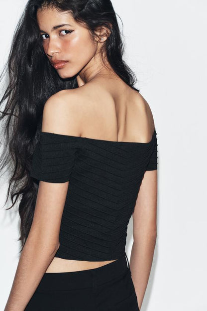 Top corset en maille