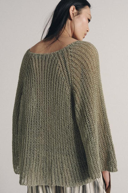 Pull ajouré en maille
