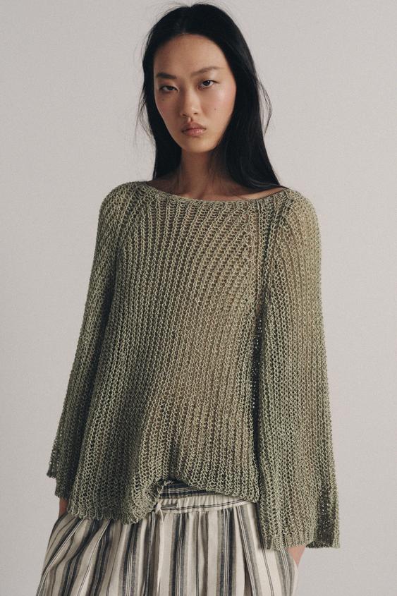 Pull ajouré en maille