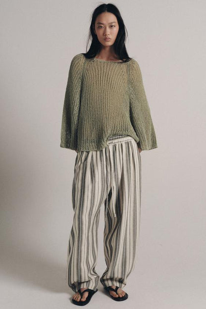 Pull ajouré en maille