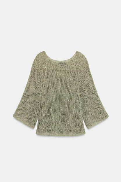 Pull ajouré en maille