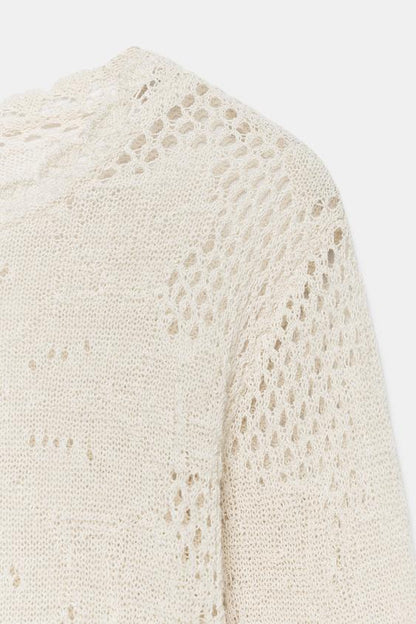 Pull en maille pointelle