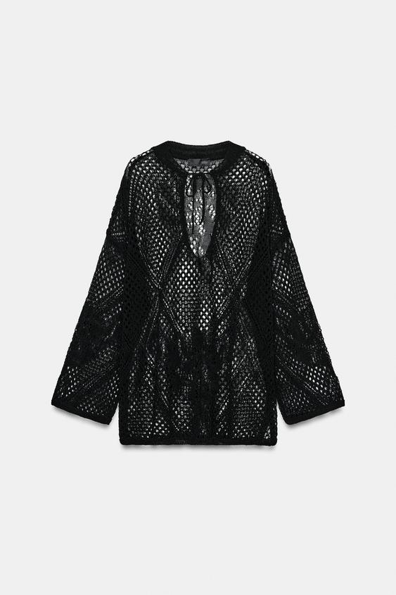 Pull en maille ajourée