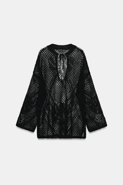 Pull en maille ajourée