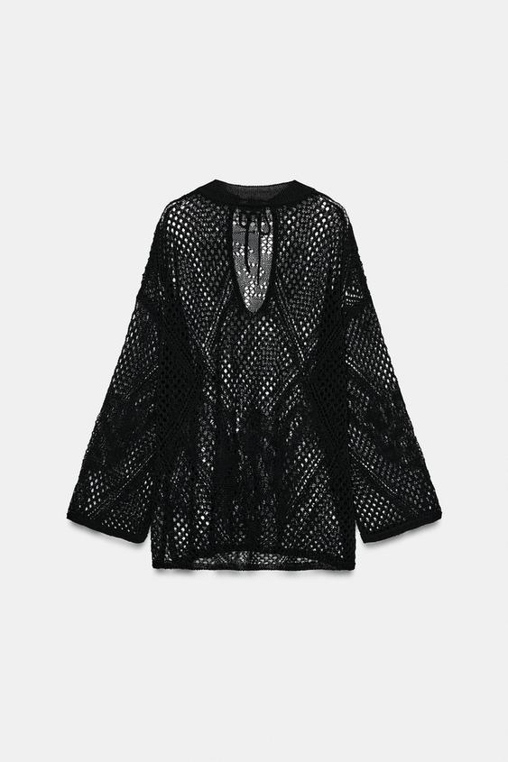 Pull en maille ajourée