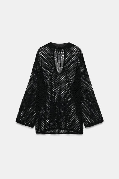 Pull en maille ajourée