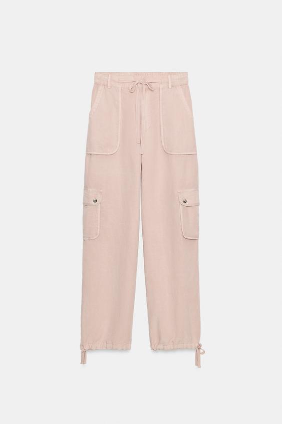 Pantalon cargo effet délavé