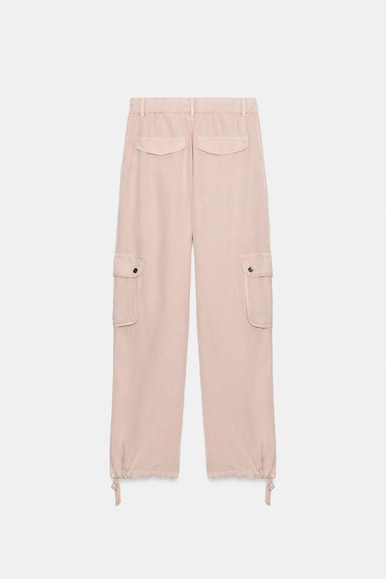 Pantalon cargo effet délavé