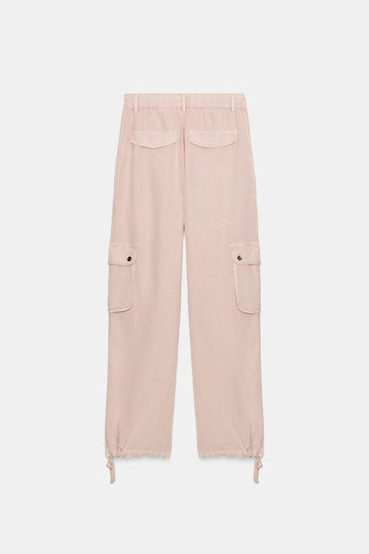 Pantalon cargo effet délavé