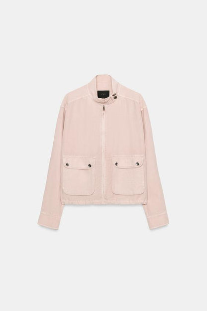 Veste à poches effet délavé