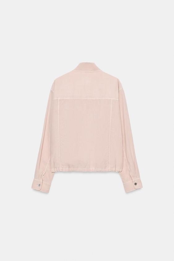 Veste à poches effet délavé