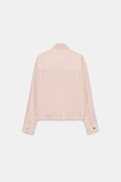 Veste à poches effet délavé