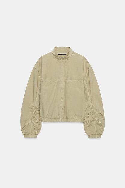 Blouson en popeline effet délavé