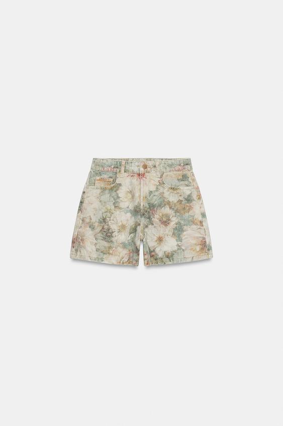 Short Z1975 taille mi-haute imprimé floral