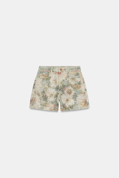 Short Z1975 taille mi-haute imprimé floral