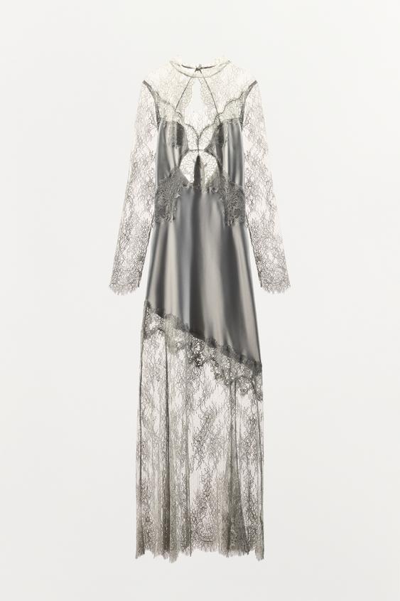Robe satinée en dentelle ZW Collection