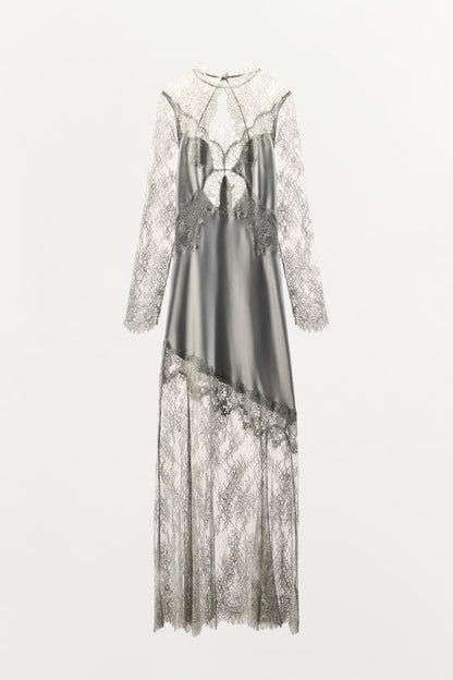 Robe satinée en dentelle ZW Collection