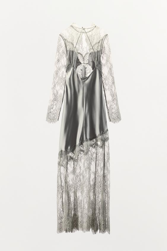 Robe satinée en dentelle ZW Collection