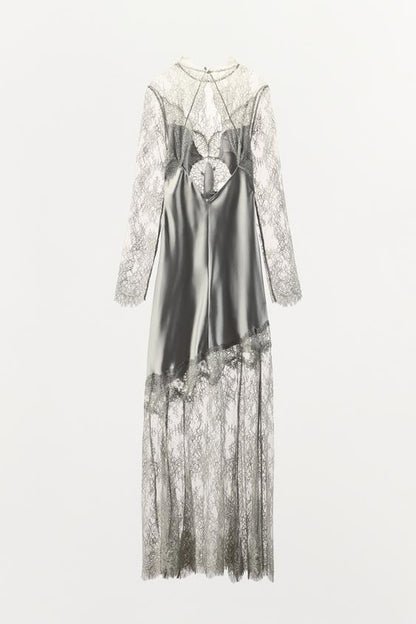 Robe satinée en dentelle ZW Collection