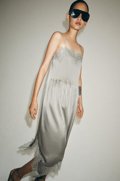 Robe midi en dentelle ZW Collection
