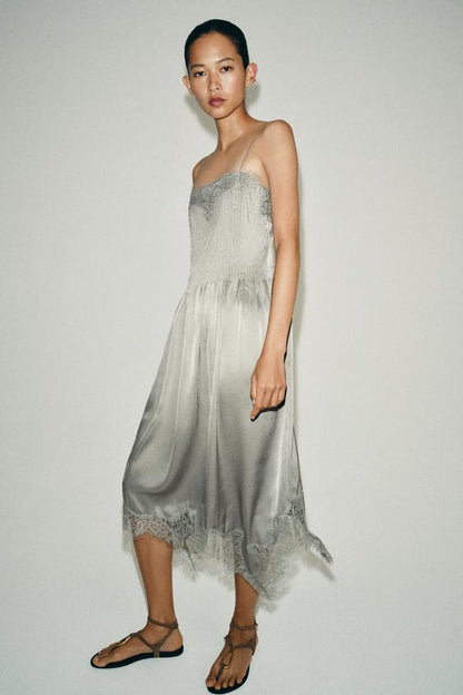 Robe midi en dentelle ZW Collection