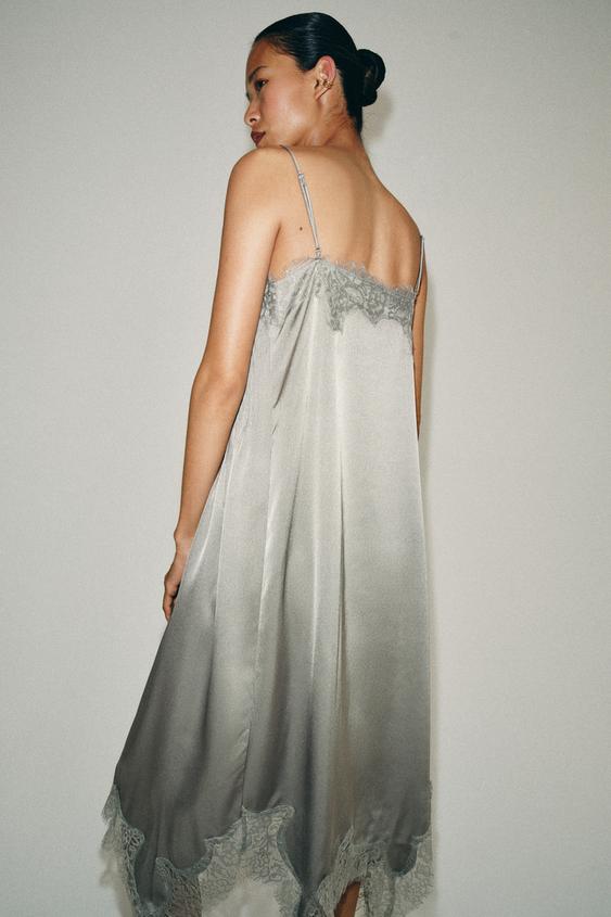 Robe midi en dentelle ZW Collection