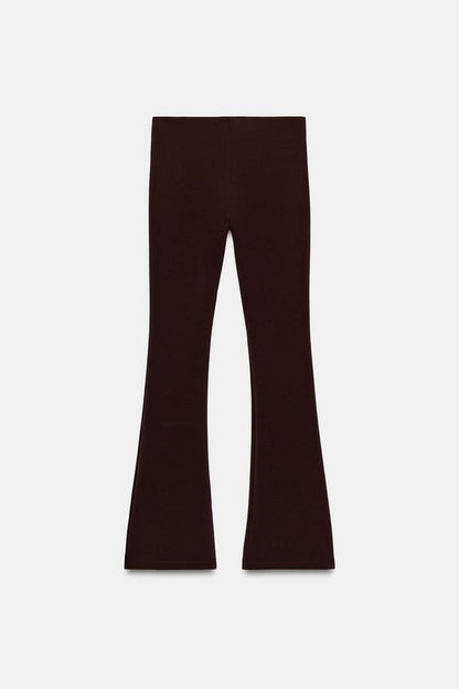 Pantalon coupe évasée extensible à clous