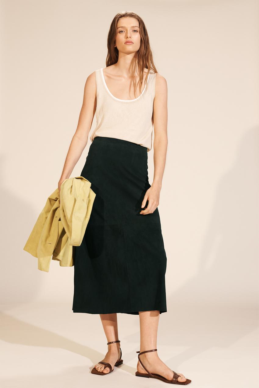 Jupe minimaliste en cuir suédé Édition limitée