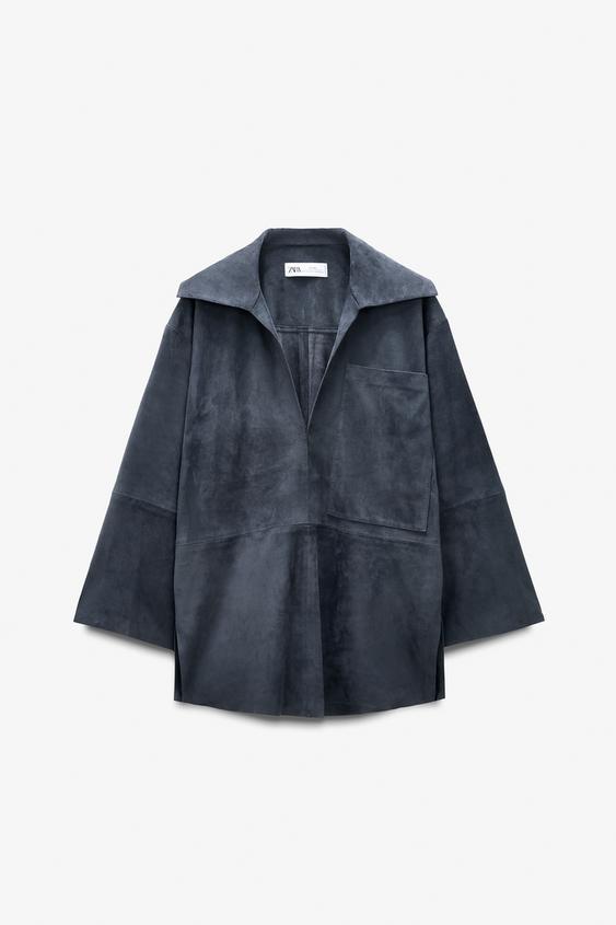 Chemise à poche en cuir suédé Édition limitée