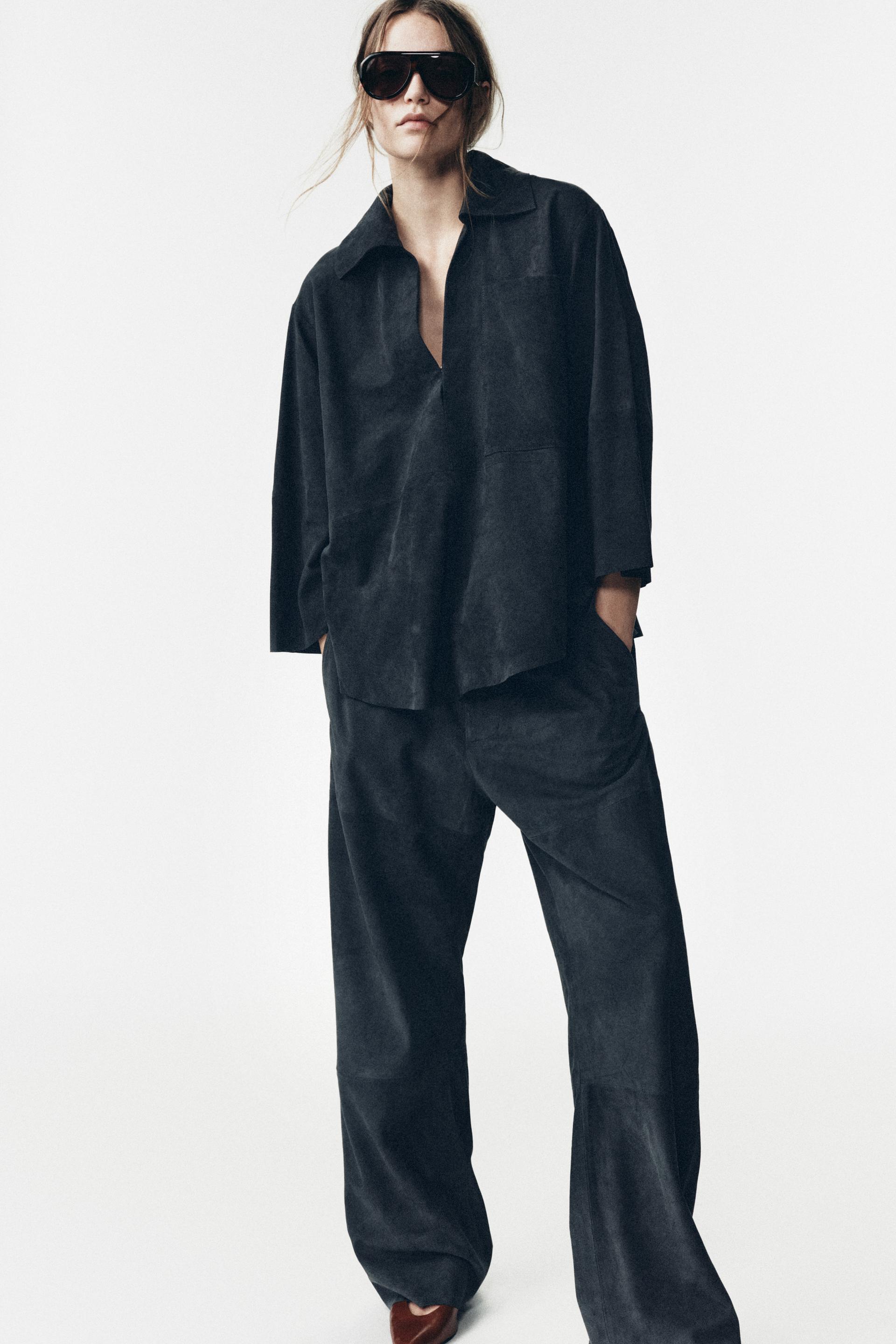 Chemise à poche en cuir suédé Édition limitée