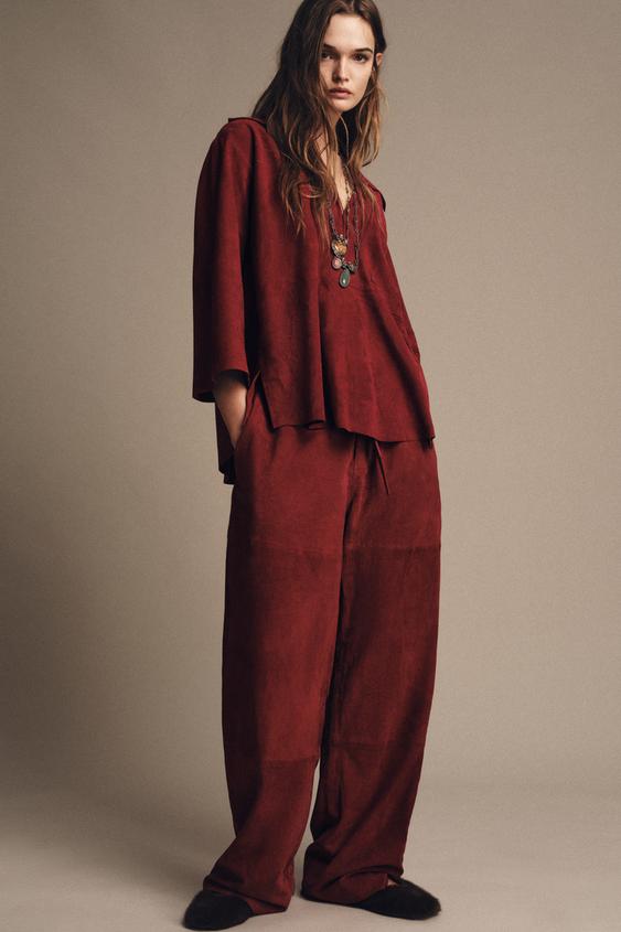 Pantalon en cuir suédé Édition limitée