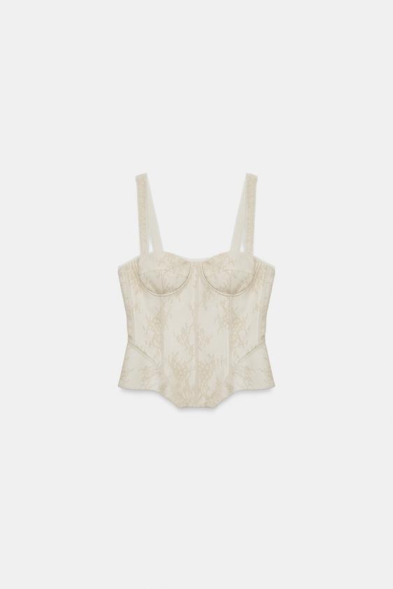 Top corset en dentelle ZW Collection