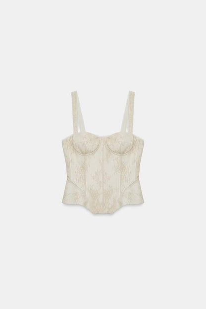 Top corset en dentelle ZW Collection