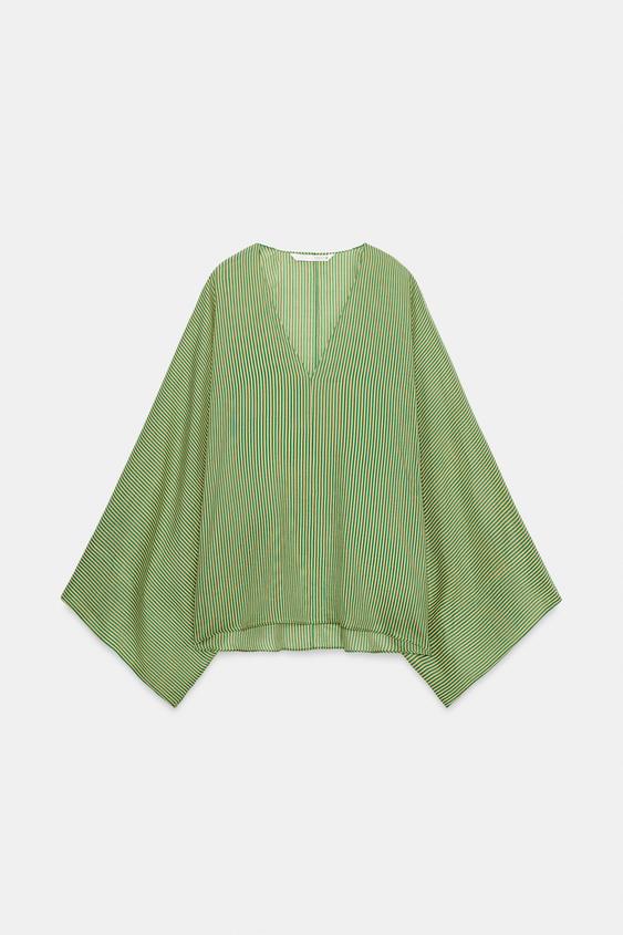 Chemise en ramie à rayures ZW Collection