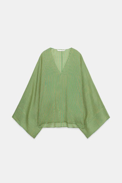 Chemise en ramie à rayures ZW Collection