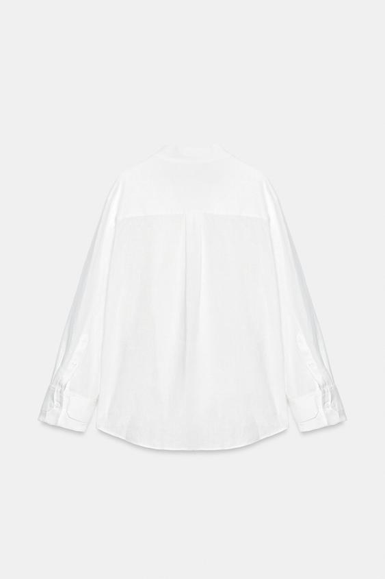 Chemise à brandebourgs 100 % lin ZW Collection