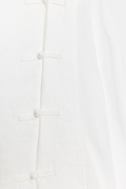 Chemise à brandebourgs 100 % lin ZW Collection