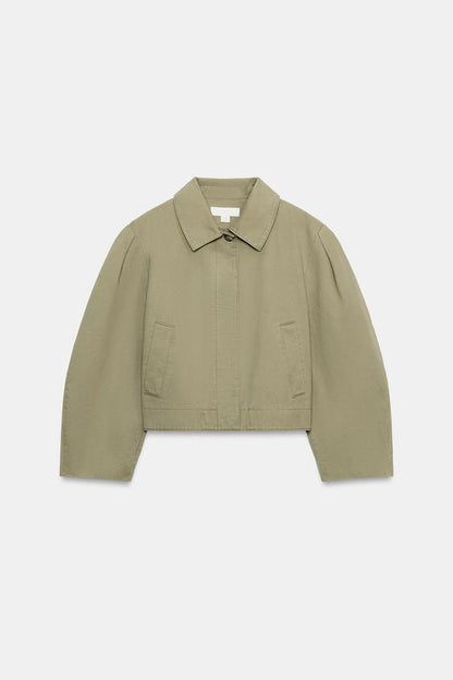 Blouson court effet délavé