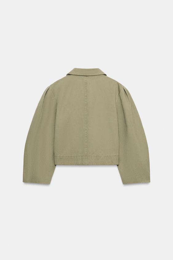 Blouson court effet délavé