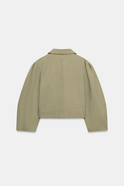 Blouson court effet délavé