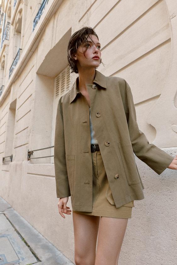 Veste à poches plastron