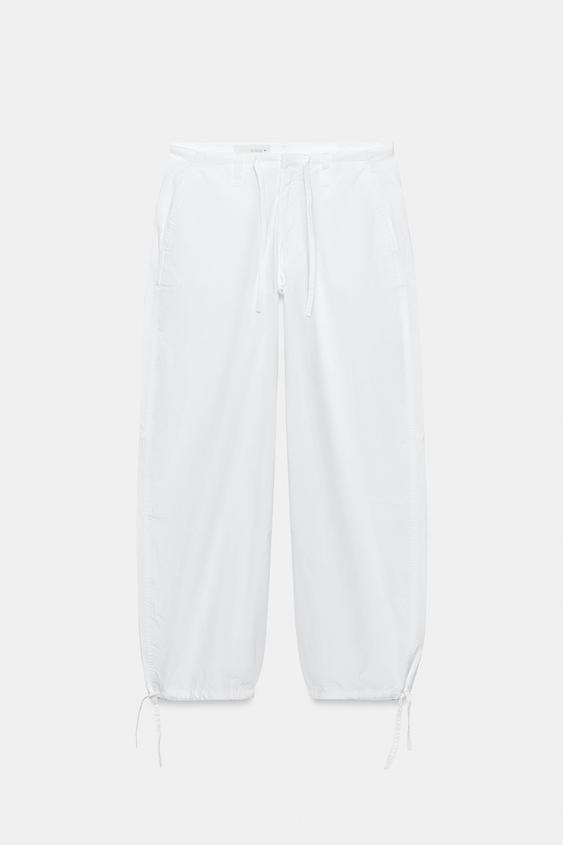 Pantalon large à cordons