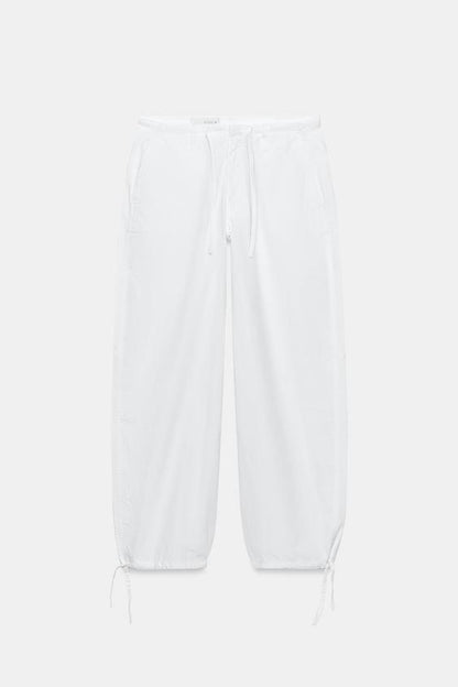 Pantalon large à cordons