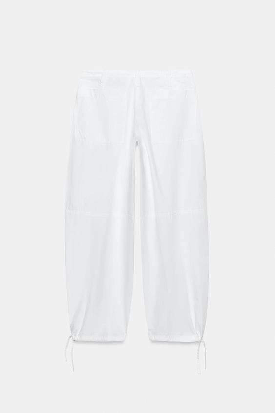 Pantalon large à cordons