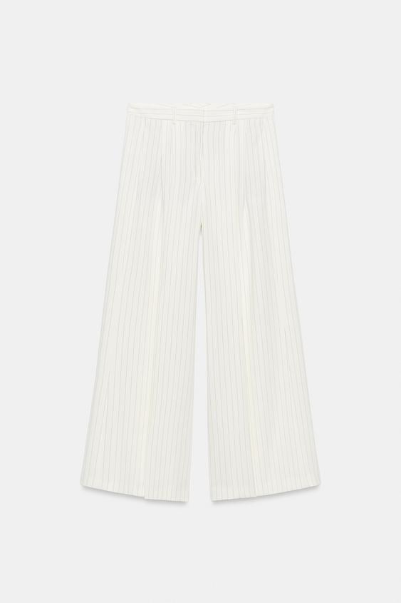 Pantalon à jambe large à rayures ZW Collection