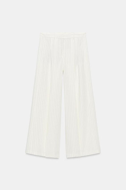 Pantalon à jambe large à rayures ZW Collection